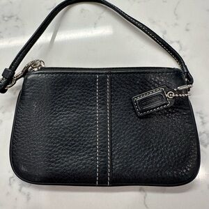 Coach leather wristlet